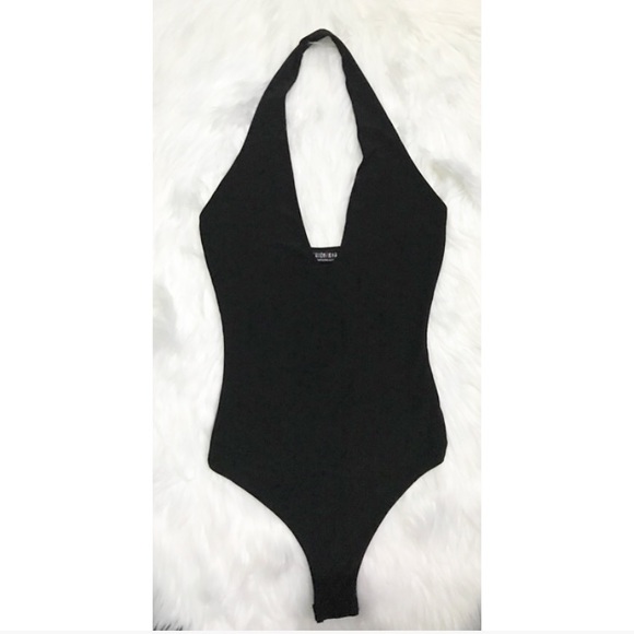 Fashion Nova Tops - Black Halter Bodysuit